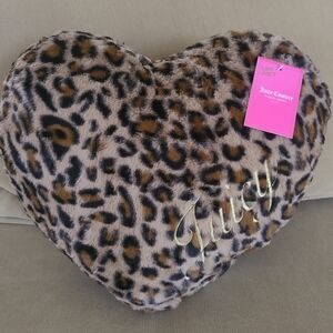 Juicy Couture Leopard Heart Pillow 💗 HTF Viral